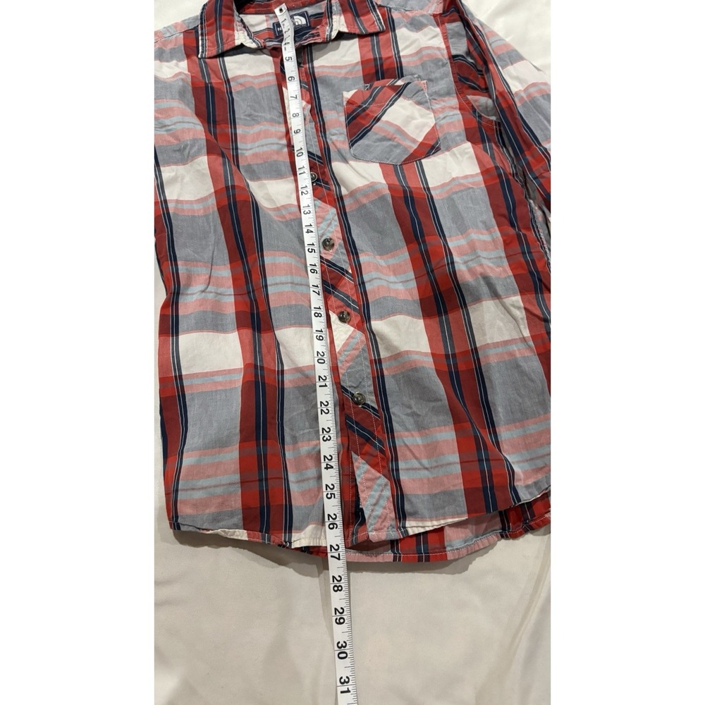 The‎ North Face 100% Cotton Red Plaid Button Up Shirt Men's Size Small EUC - Picture 4 of 6